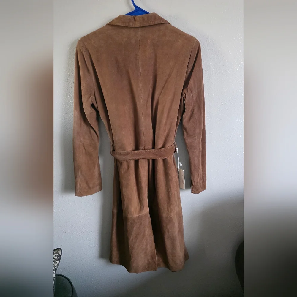 Brown Suede Women's Coat